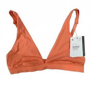 NWT Lululemon Wundermost Nulu Triangle Bralette A–D Cups Coral Kiss - Size 10
